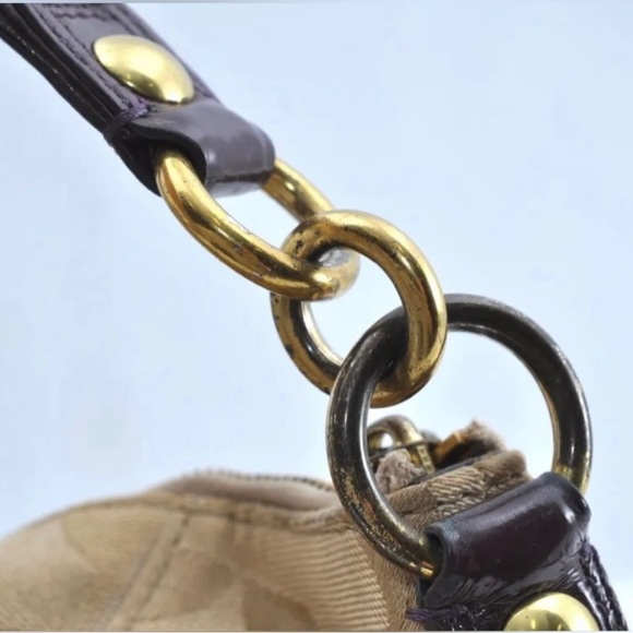 Rare 🦄 Coach Signature Jazzy Glitter Poppy Multi Canvas Handbag Purse - Picture 7 of 15